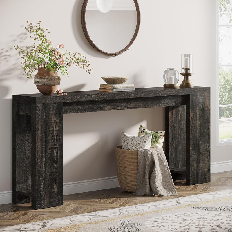 Console Table, Black, 85cm H x 160cm W x 29.5cm D