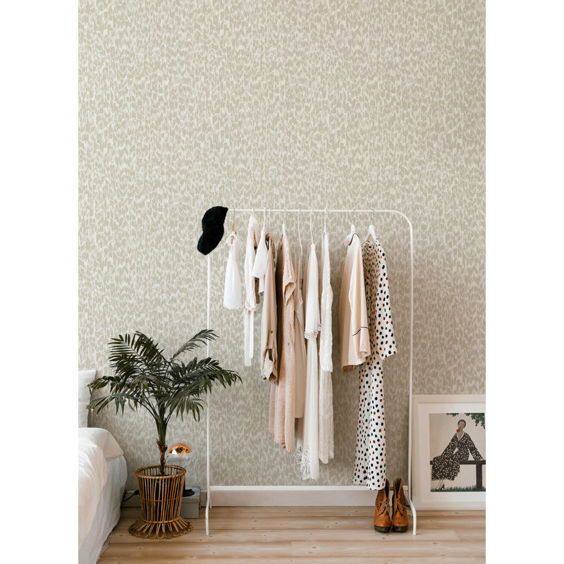 Calypso Abstract Animal Print Luxury Wallpaper, Sand