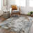 Rectangle Pyrrha Abstract Machine Woven Polyester Area Rug in Rust-934472588