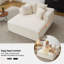 Chaise longue en velours côtelé de 57 po avec accoudoirs, coussins décoratifs et canapé-lit sans assemblage Brigitte-863152923