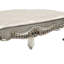 Table basse classique avec accents de marbre naturel et de bronze antique - poids de 92,37 lb, construction de plateau intemporelle avec détails de 56 po Profondeur de l'emballage, largeur 34