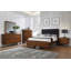 Ensemble de chambre avec tête de lit tapissier noyer foncé Arlena_5 pièces-723326417