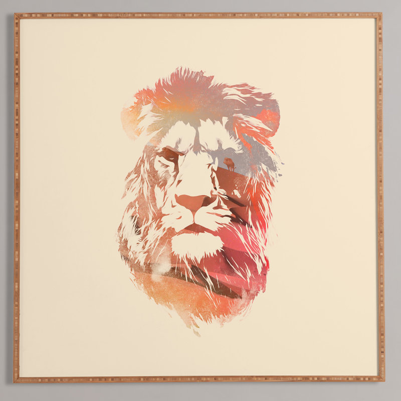 « désert lion », impression encadrée, H 20" x l 20" x P 1"