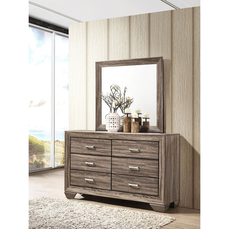 Commode 6 tiroirs avec miroir Holmgren