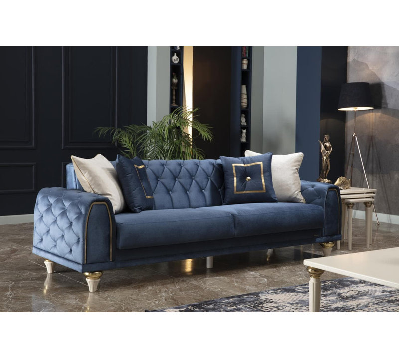 Hoffer 94'' Velvet Convertible Sofa
