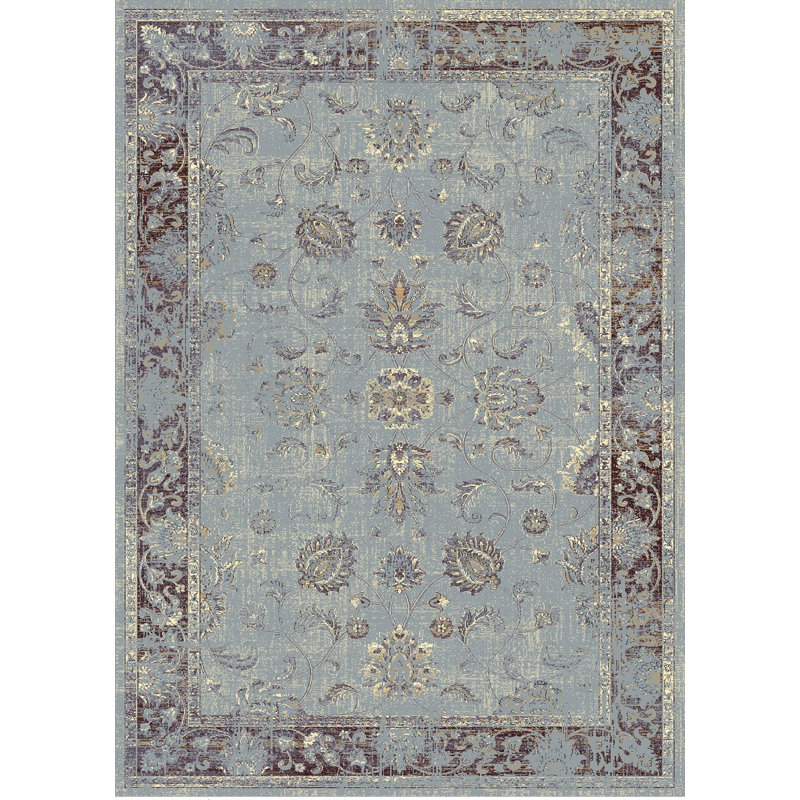 Tapis bleu épinette Jahdiel Nicolette, 7 pi 1,2 po x 11 pi 2 po