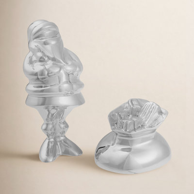 Nambe Mini Santa W/ Gift Bag