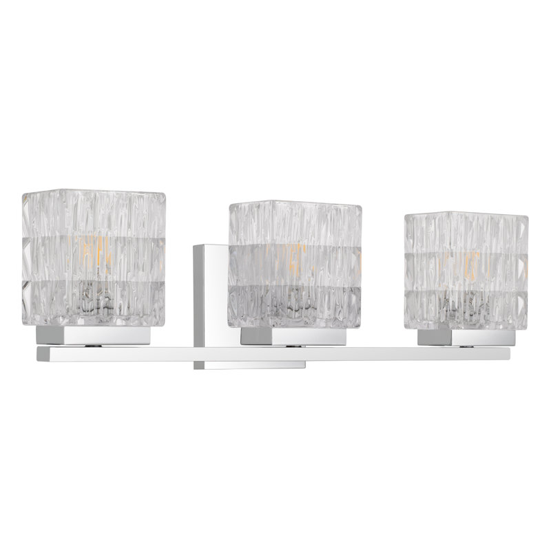 Éclairage pour salle de bain 3 lumières Estelle, Trois lumières, H 6,25 po x l 21,25 po x P 4,75 po