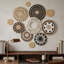 11 paniers muraux décoratifs bohèmes, suspensions murales en jonc tressé, paniers décoratifs en osier de différentes tailles, napperons pour la cuisine, décoration rustique pour la maison (style bohème)
