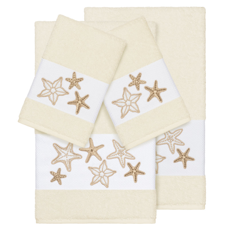 Ensemble de serviettes 3 pièces Lydia, Crème, Ensemble de serviettes 3 pièces (serviette de bai