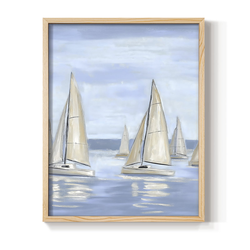 NAUTICAL Series V, reproduction encadrée - bois massif, Naturel, H 15 po x l 12 po