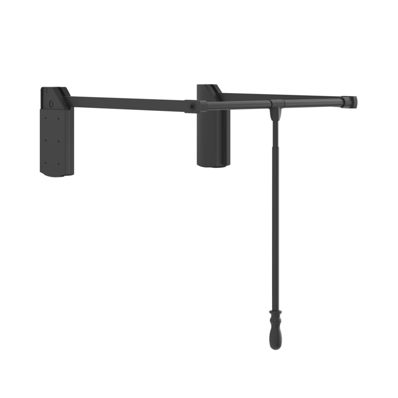 Metal Adjustable Industrial Pipe Clothing Rack, Black Powder Coat