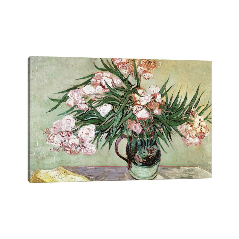 Oleanders And Books, 1888 by Vincent Van Gogh - Wrapped Canvas Gallery-Wrapped Canvas Giclée, 20.32 cm H x 30.48 cm W