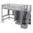 Loft Bed With Bookshelf,Drawers,Desk,And Wardrobe-109937342-109937341
