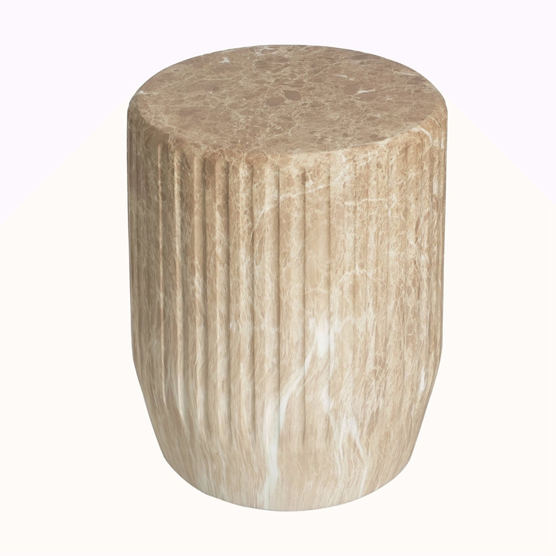 Table d'appoint d'extérieur sculptée Cicci, Doré