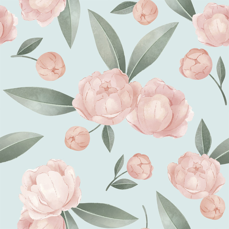 Iryana Peel & Stick Floral Tile, 48" L x 24" W