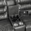 Causeuse inclinable 2 pièces avec canapé central et console moderne, ports USB-181712637