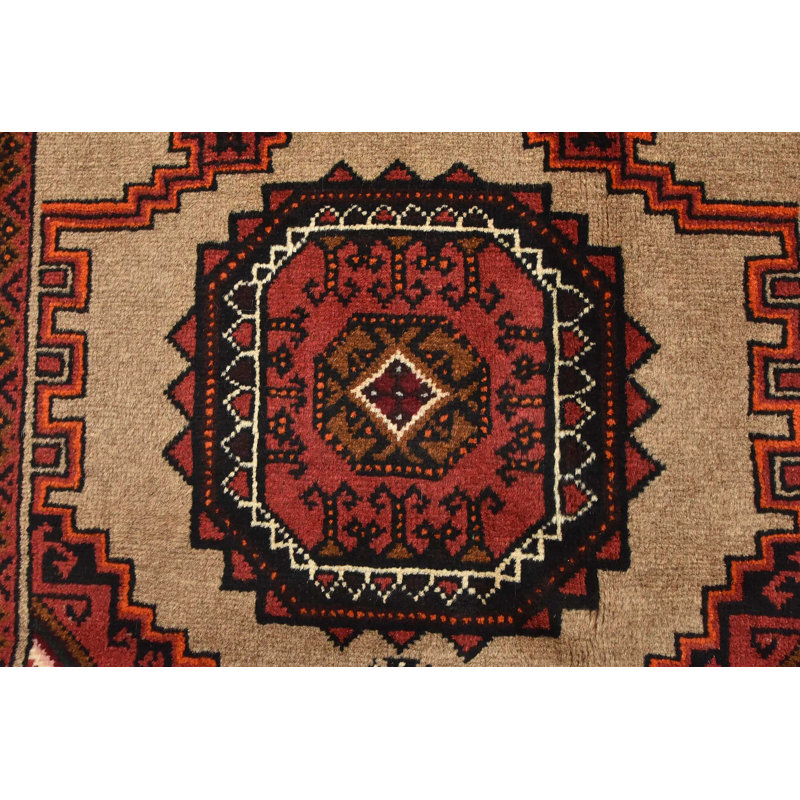 Tapis unique brun de 3 pi 3 po x 5 pi 5 po