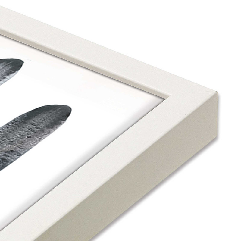 Balance en noir et blanc, reproduction sur toile dans un cadre blanc