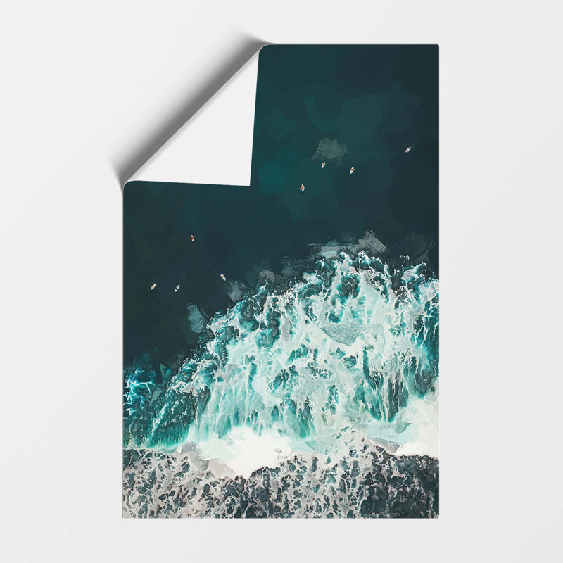 Surfers Waiting for Waves in Bali - Frameless Print, 42 cm H x 29.7 cm W