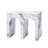 Fritzy Square End Table In White Engineered Stone