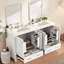 Ensemble de meuble-lavabo moderne 60 ", meuble-lavabo double séparé avec double lavabo en céramique (miroir non inclus)-731573757