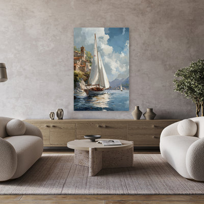 «Sail Away», Italie I - coquillages côtiers et corail, peinture à l'huile, réalisme, voilier