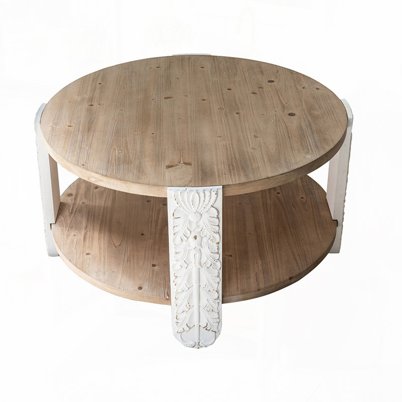 Table basse ronde à deux niveaux