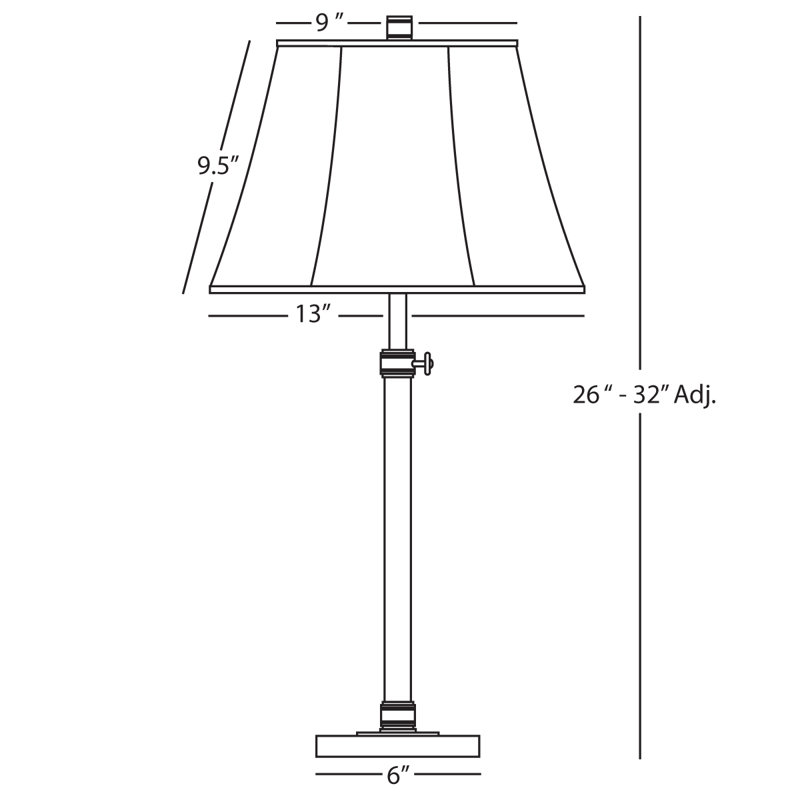 Bruno Adjustable Metal Buffet Lamp, Gray Taupe