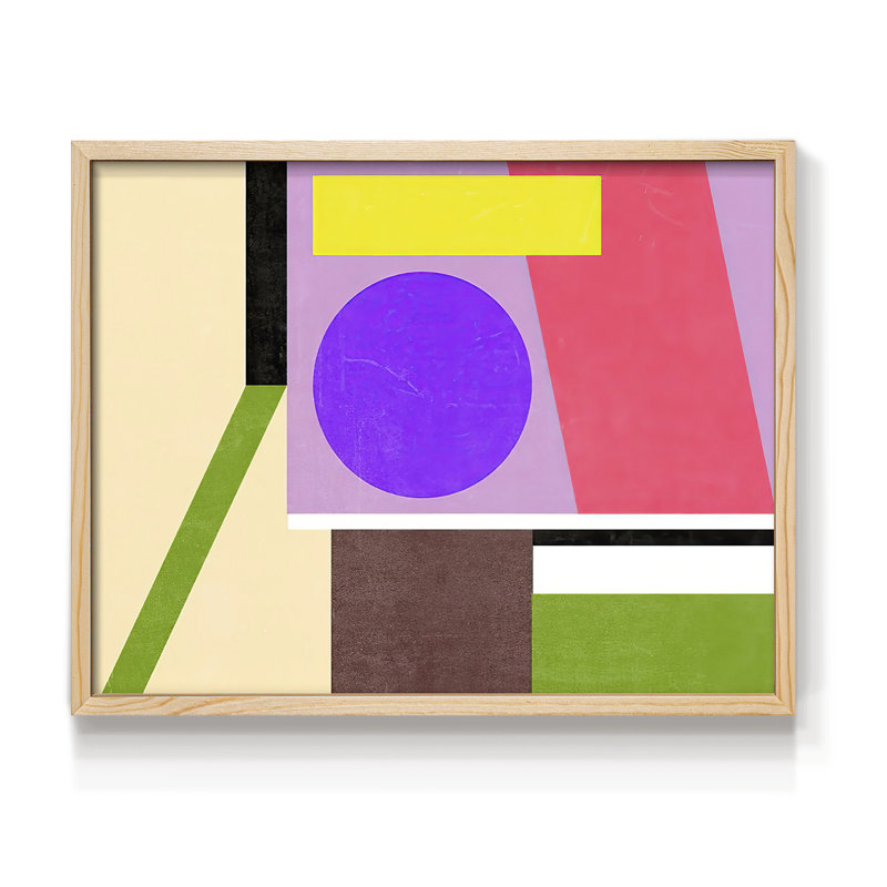 Composition de couleur II - Impression encadrée - réversible, H 22 po x l 28 po, Naturel