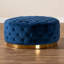 90cm Wide Velvet Tufted Round Solid Colour Cocktail Ottoman-1127540871