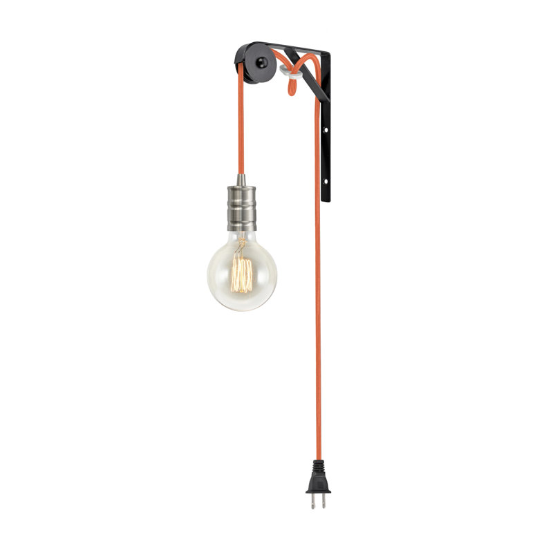 Otelia 1 - Light Single Pendant, Satin Nickel/Orange