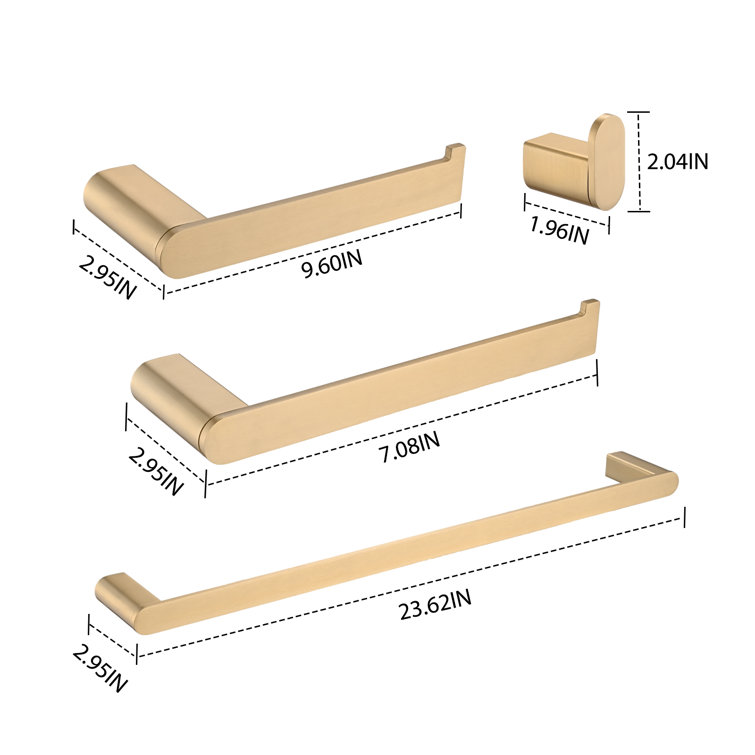 CERYPSA 4 Pieces Sets Brushed Nickel Bathroom Accessories