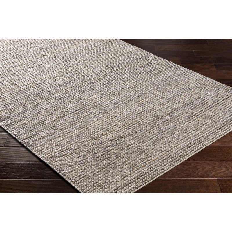Abstract Area Rug in Tan, Rectangle 8' x 10'