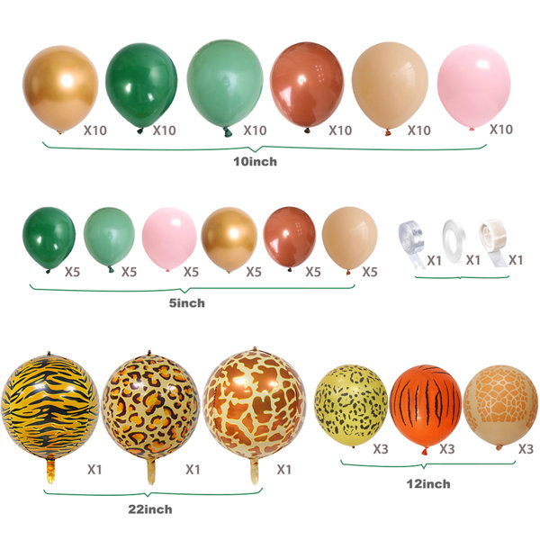  46 Pieces Dog Themed Balloons Decoration Include 3