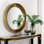 Modern History Round Brass Mirror