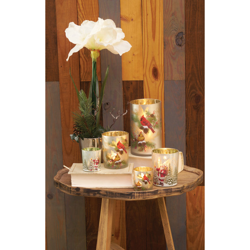 Grand contenant en verre Cardinals