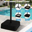 Parasol d'extérieur double face avec base, parasol rectangulaire avec manivelle pour terrasse et patio-1384888871