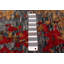 Tapis gris / rouge nouvel âge 3 pi x 4 pi 9 po Lightle One-of-a-Kind