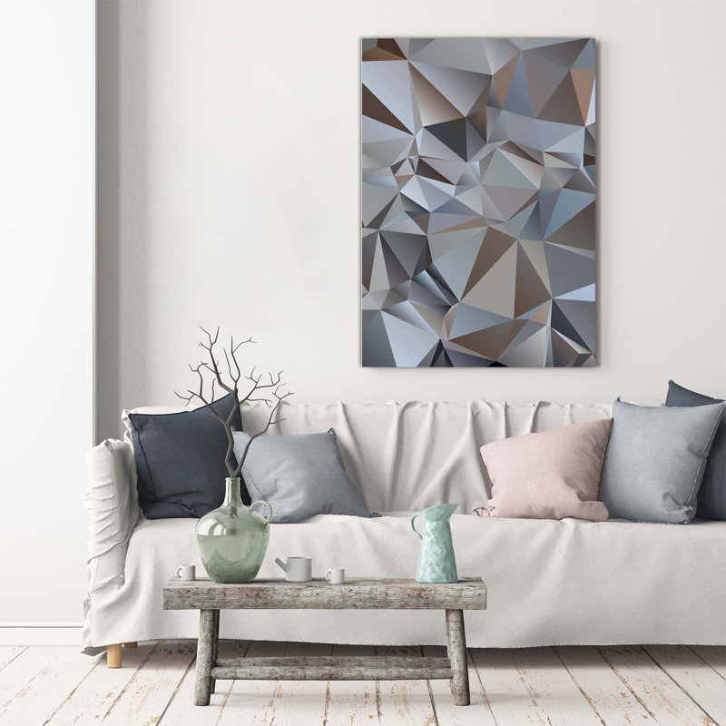 Abstraction Triangles - Wrapped Canvas Print