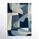 Gaye Handmade Wool Teal/Navy/Beige Rug