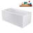 59" Streamline Soaking Glossy White Freestanding Tub and Tray With Internal Drain-101413261