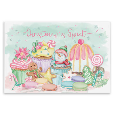 «Christmas Is Sweet Festive Desserts», plaque murale par Mollie B.