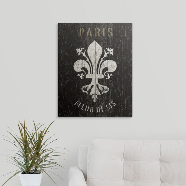 « reconditionné fleur de lis », impression, H 48 po x l 38 po x P 1,5 po, Toile