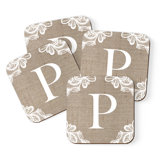 Cork Square 4 Piece Coaster Set