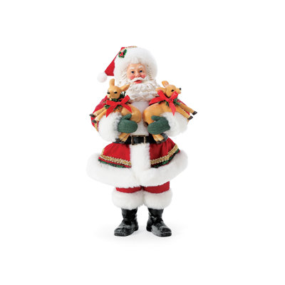 Christmas Traditions  Double Deer Santa 10.5in