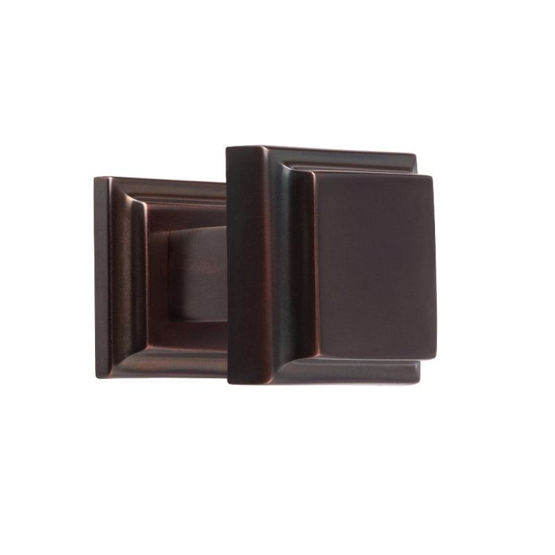 Alhambra Square Knob, 1.26" H x 1.25" W x 1.25" D, Brushed Brass
