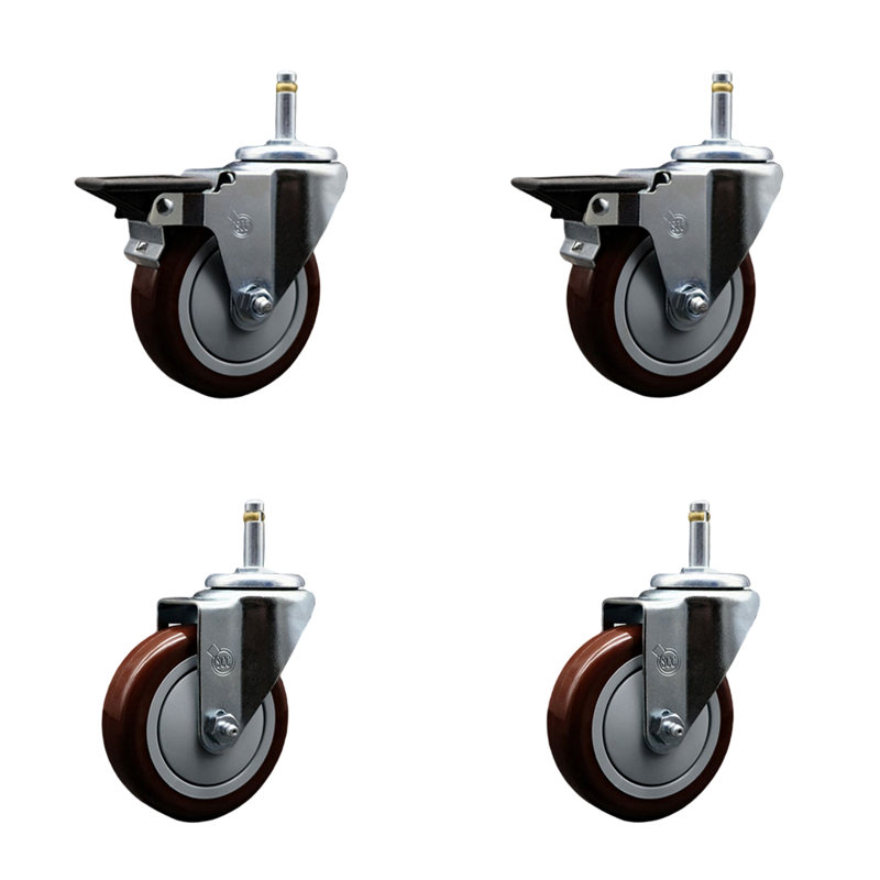 Grip Ring Stem Caster Set, Maroon