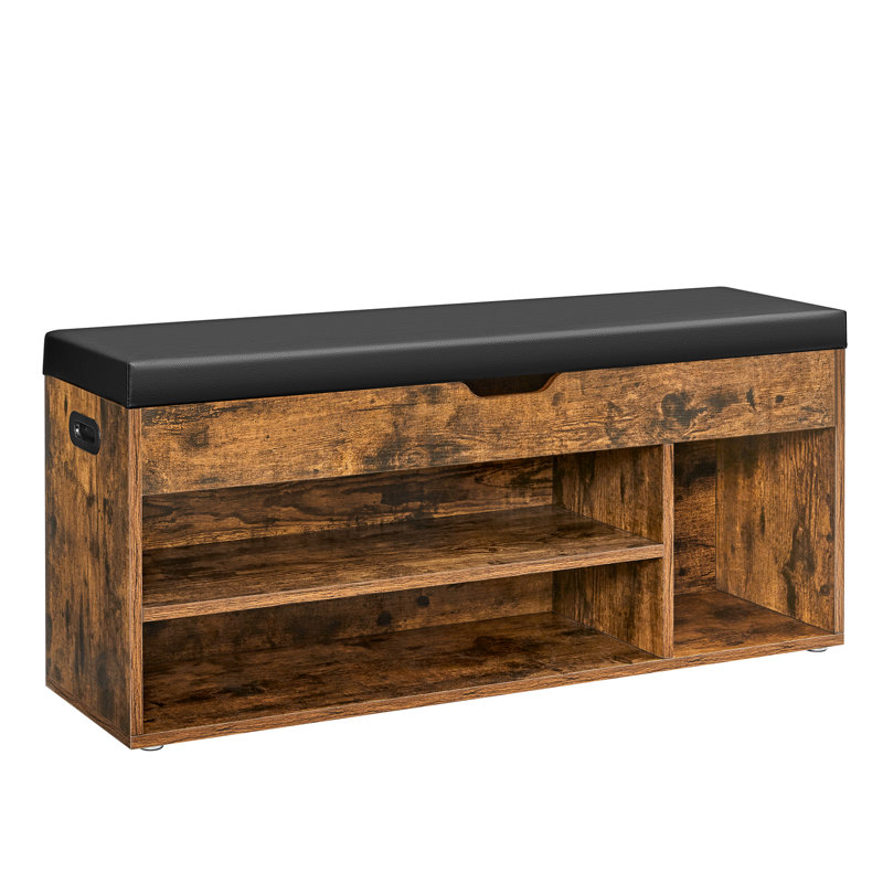 Hadid 4 -Shelf Storage Cabinet, Rustic Brown