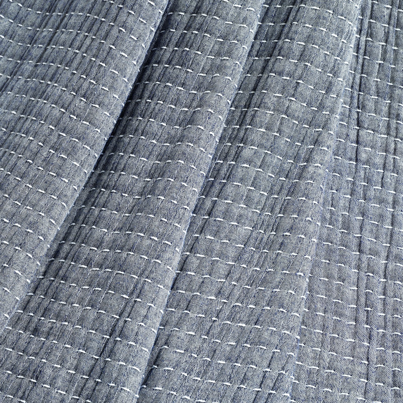 Windcrest Hand Woven Throw Blanket, Blue